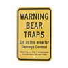 Image 1 : Warning Bear Trap Montana Game, Fish, & Parks Sign