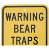 Image 2 : Warning Bear Trap Montana Game, Fish, & Parks Sign