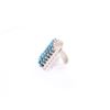 Image 3 : Zuni Snake Eye Turquoise S. Haloo Sterling Ring