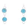 Image 2 : Navajo Fox Turquoise Dangle Earrings