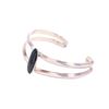 Image 3 : Navajo Sterling Silver & Jet Bracelet c. 1970's