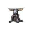 Image 1 : Cast Plaster Moose & Glass Topped Coffee Table