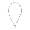 Image 1 : Mexican Silver Pearl Concho Heart Necklace