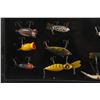 Image 4 : Twelve Early Fishing Lures In Display Case 1960-80