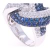 Image 7 : Unity Knot Sapphire VS2 Diamond & 14k Gold Ring