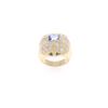 Image 2 : Unheated Sapphire 3.0ct VS2 Diamond 18k Gold Ring