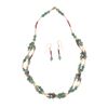 Image 1 : Vintage 14K Gold Jade & Garnet Necklace & Earrings