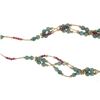 Image 4 : Vintage 14K Gold Jade & Garnet Necklace & Earrings