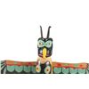 Image 2 : Ca. 1920's Tlingit Signed Carved & Painted Totem