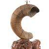 Image 10 : Rocky Mountain Ram Horn Burl Wool Rawhide Lamp