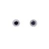Image 1 : Black & White Diamond 14k White Gold Earrings