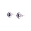 Image 4 : Black & White Diamond 14k White Gold Earrings