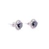 Image 6 : Black & White Diamond 14k White Gold Earrings