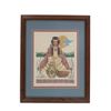 Image 1 : Native American Cross Stitch & Bead Framed Artwork