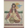 Image 2 : Native American Cross Stitch & Bead Framed Artwork
