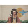 Image 3 : Native American Cross Stitch & Bead Framed Artwork