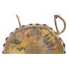 Image 3 : Painted & Metal Tacked Rawhide Drum W/ Carry Strap