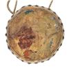 Image 8 : Painted & Metal Tacked Rawhide Drum W/ Carry Strap