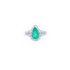 Image 1 : GIA 2.16ct Emerald VS2 Diamond & Platinum Ring