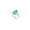 Image 2 : GIA 2.16ct Emerald VS2 Diamond & Platinum Ring