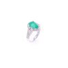 Image 4 : GIA 2.16ct Emerald VS2 Diamond & Platinum Ring