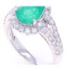 Image 7 : GIA 2.16ct Emerald VS2 Diamond & Platinum Ring