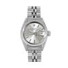 Image 2 : Rolex Ladies Stainless Steel Silver Index Smooth Bezel Date Wristwatch With Role