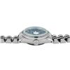 Image 5 : Rolex Ladies Quickset Stainless Steel Black Dial 18K Diamond And Emerald Bezel D