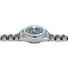 Image 6 : Rolex Ladies Quickset Stainless Steel Black Dial 18K Diamond And Emerald Bezel D