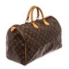 Image 2 : Louis Vuitton Brown Monogram Canvas Speedy 40 Satchel Bag