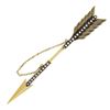 Image 3 : Antique Victorian Solid 14k Gold Large Detailed Seed Pearl Arrow Pin Brooch