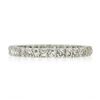 Image 7 : Antique Platinum 0.80 ctw Pave Old Cut Diamond Eternity Stack Wedding Band Ring
