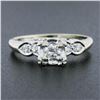 Image 2 : Vintage 14k White Gold 0.35 ctw Round Brilliant Diamond Solitaire Engagement Rin