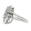 Image 6 : Vintage Platinum 5.1 ctw GIA Emerald Cut Baguette & Round Diamond Geometric Ring