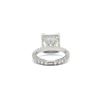 Image 4 : 9.37 ct. EGL USA Diamond Wedding Engagement Ring - 18KT White Gold