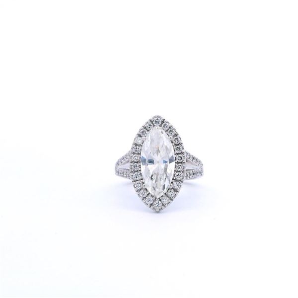 Platinum Marquise Motif Ring