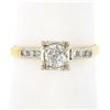 Image 1 : Antique Edwardian 14k TT Gold 0.43 ctw European Diamond w/ Accents Engagement Ri