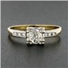 Image 2 : Antique Edwardian 14k TT Gold 0.43 ctw European Diamond w/ Accents Engagement Ri
