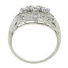 Image 8 : Antique Art Deco Platinum 0.81 ctw Old Cut Diamond Detailed Etched Domed Band Ri
