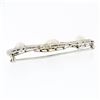 Image 8 : Vintage 14k Gold 1.14 ctw Diamond Carved Black Onyx Fluer De Lis Bar Pin Brooch