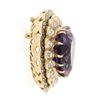 Image 1 : Antique Victorian 14k Gold Large Heart Amethyst & Diamond Enamel Brooch Pendant