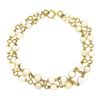 Image 1 : Vintage 14K Gold 6.75" Dual Row Graduating Pearl Figure 8 Infinity Link Bracelet