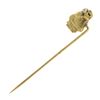 Antique Victorian 18K & 14k Gold Diamond Detailed 3D Lion Panther Head Stick Pin