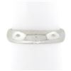 Image 1 : Unisex Classic 10K White Gold 4mm Plain Domed Polished Stack Wedding Band Ring