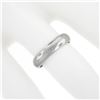 Image 3 : Unisex Classic 10K White Gold 4mm Plain Domed Polished Stack Wedding Band Ring