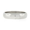 Image 4 : Unisex Classic 10K White Gold 4mm Plain Domed Polished Stack Wedding Band Ring