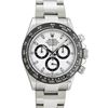 Rolex Mens Stainless Steel White Dial Panda Ceramic Daytona 40MM With Rolex Box