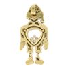 Image 4 : 18K Yellow Gold Moving Boy Clown Large Pendant 0.65 ctw Floating Round Diamonds