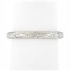 Image 1 : Antique Art Deco Tiffany & Co. Platinum 2.6mm Detailed Engraved Stack Band Ring