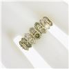 Image 3 : 14K Gold 2.24 ctw Dual Two Row Round Prong Set Diamond Stackable Wedding Band Ri